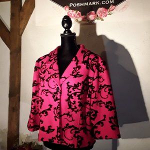 Coldwater Creek 100% Wool Jacket: Red and Black Size PXL